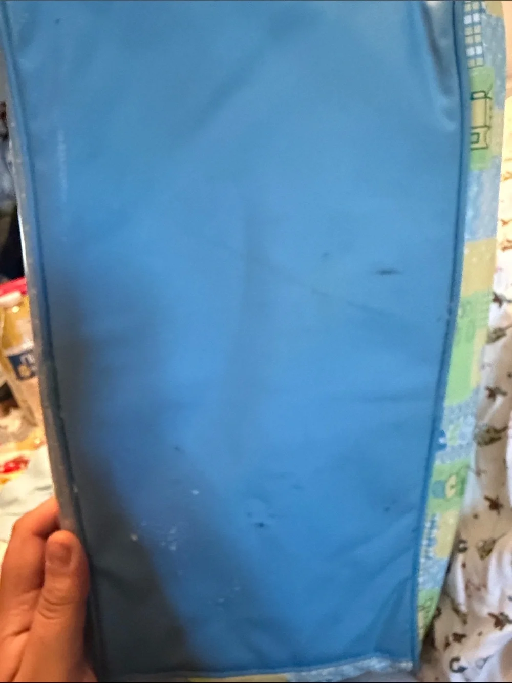 Gerber Light Blue and Green Baby Travel Bag with Bear Print